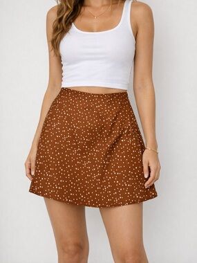 NWOT Princess Polly Polka Dot Satin Mini Skirt
